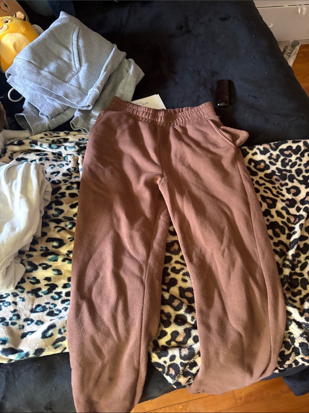 Kids Fleece Joggers - Chocolate Brown